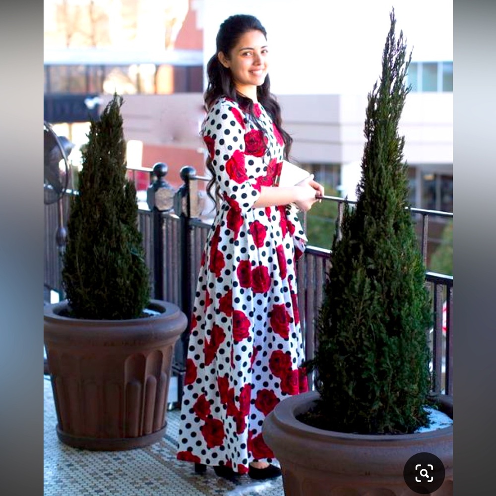 Dainty jewells dress dotted with flowers dress